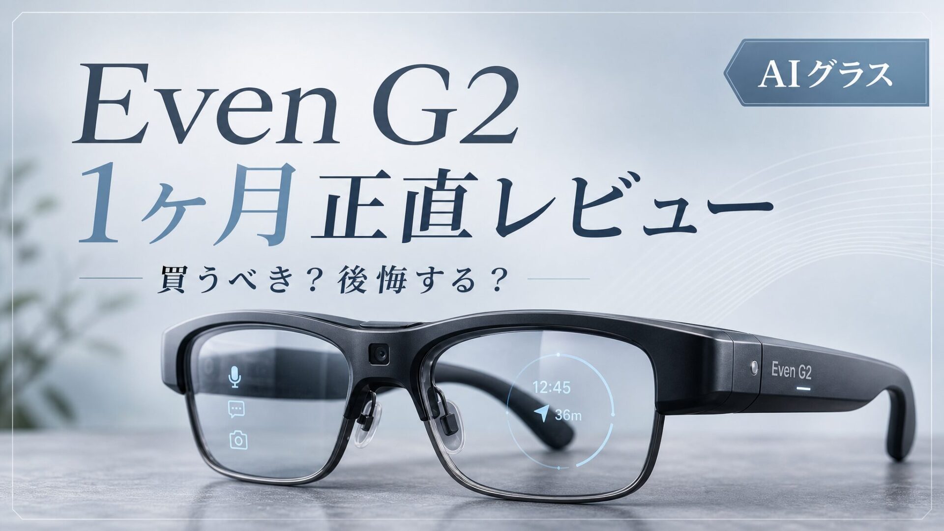 【正直レビュー】AIグラス「Even G2」を1ヶ月使い倒した結論｜10万円の価値はある？後悔しない選び方