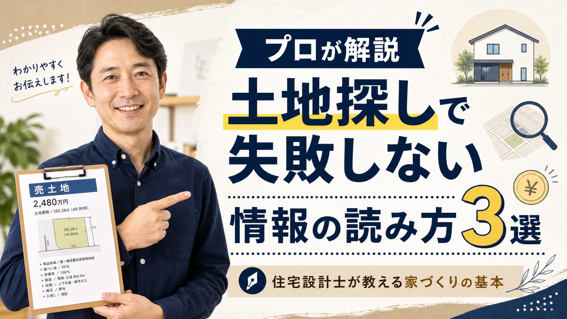 プロが解説｜土地探しで失敗しない情報の読み方3選